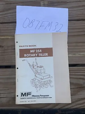 Buy Massey Ferguson MF 254 Rotary Garden Tiller Parts Catalog Book  Manual OEM • 18.89$
