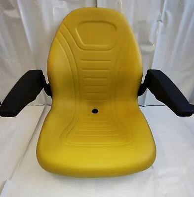 Buy Universal Tractor Seat And Compact High Back Mower Seat With Armrest. Yellow. • 169$