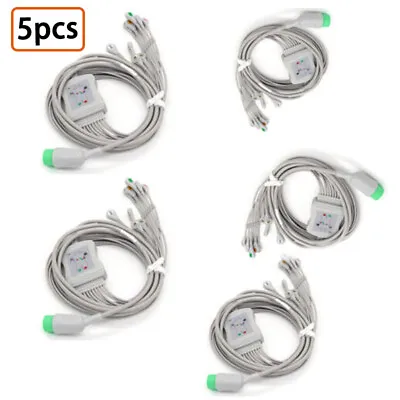 Buy 5pc Compatible Medtronic ECG EKG Cable Fit Physio Control Lifepak 12/Lifepak 120 • 179.99$