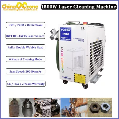Buy 1500W Handheld Laser Cleaning Machine Rust Oil Paint Removal For Metal Steel • 5,699$