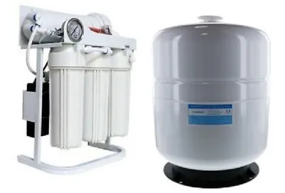 Buy RO Reverse Osmosis Water Filtration System 400 GPD  9.2 G Tank Booster Pump  • 449$
