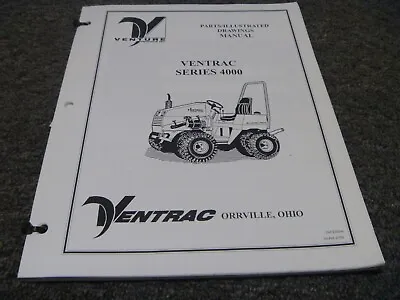 Buy Ventrac 4000 Series Compact Tractor Parts & Illustrations Catalog Manual • 178.09$