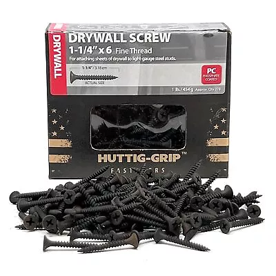 Buy Huttig-Grip 278 Pcs Drywall Screw #6 X 1-1/4 Inches, Fine Thread, Phillips • 14.98$