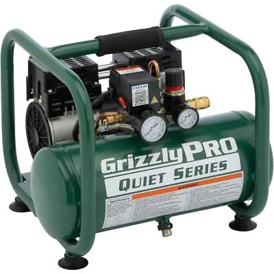 Buy Grizzly PRO T32335 2-Gallon Oil-Free Quiet Series Air Compressor • 290.95$