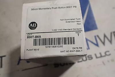 Buy 1 New Allen Bradley 800T-B6A 30mm Momentary Pushbutton  RED  1 NO 1 NC • 30.07$