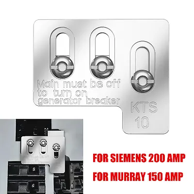 Buy Generator Interlock Kit For Siemens 200 Amp Panel Murray 200 Amp LISTED Panels • 40.99$