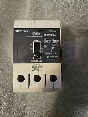 Buy Siemens 60 Amp 3 Pole Breaker HGB3B060 • 80$