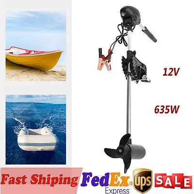 Buy 12V 60lbs! Foldable Electric Trolling Motor Outboard Motor Fishing Boat Engine • 166.06$
