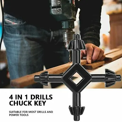 Buy 4 Way Drill Press Chuck Key LARGE 3/8  1/2  3/4  Universal Combination • 3.79$