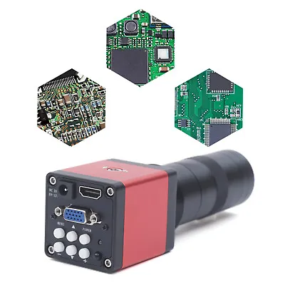 Buy Digital Monocular Microscope Camera Industry Video Inspection 3800W HDMI HD 130X • 134.26$