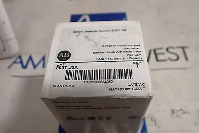 Buy New Allen Bradley 800T-J2A 3 Position Maintained 30mm Selector Switch • 65$