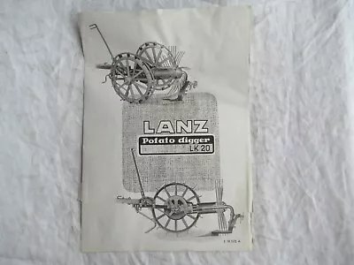 Buy Lanz LK30 Potato Digger Spec Sheet Brochure • 11.99$