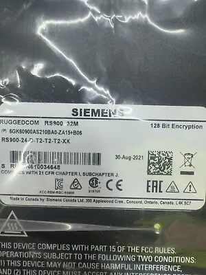 Buy NEW Open Box. Siemens Ruggedcom RS900-24-D-T2-T2-T2-XX Ethernet Switch • 225$