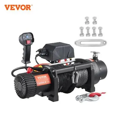 Buy 8000-13000LBS Electric Winch With Remote Control Car Trailer Ropes Towing Strap • 611.42$