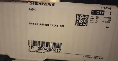 Buy  New Siemens PAD-4-MB Unopened • 660$