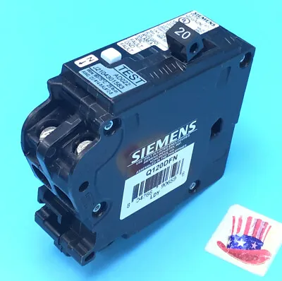 Buy Circuit Breaker Siemens Q120DFN 20 Amp Dual AFCI/GFCI Plug On Neutral READ • 39.99$