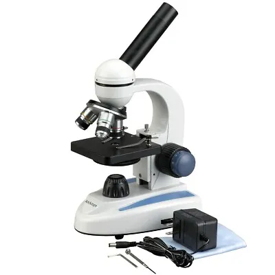 Buy AmScope 40X-1000X Cordless Student Microscope Top/Bottom Light Fine Focus Metal • 83.29$
