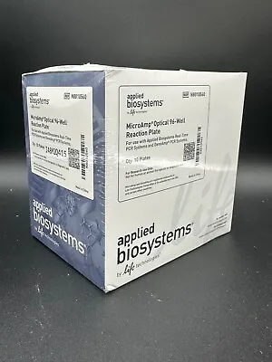 Buy APPLIED BIOSYSTEMS MicroAmp Optical 96-Well PCR Reaction Plates N8010560 (10/Bx) • 39.99$