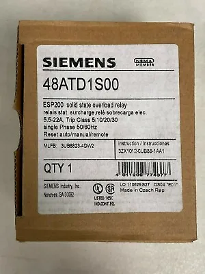Buy SIEMENS 48ATD1S00 ESP200 Solid State Overload Relay - 5.5-22AMPS • 233$