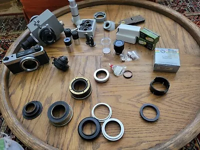 Buy Lot Of Olympus Nikon Microscope Lens Camera Adapter Etc Parts Scope • 39.99$