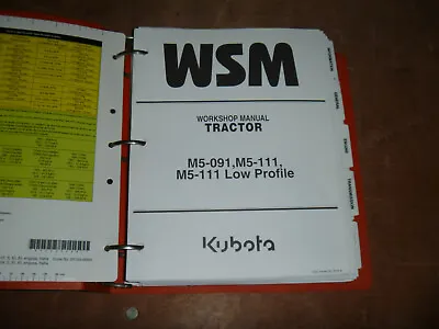 Buy Kubota M5-091 M5-111 M5-111 Low Profile Tractor Shop Service Repair Manual • 221.26$