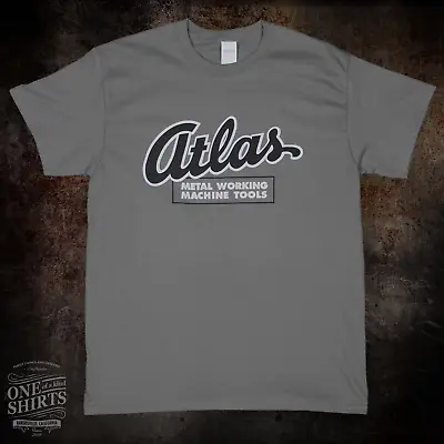 Buy Atlas Metal Working Machine Tool Lathe T Shirt (rare Logo On Gildan) • 16.99$