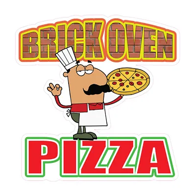Buy Food Truck Decals Brick Oven Pizza Style A Concession Concession Sign Brown • 11.99$