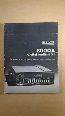 Buy Fluke 8000A Digital Multimeter Instruction Manual 4E B1 • 12.97$