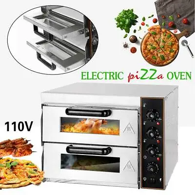 Buy Multifunctional Electric Pizza Ovens Double Deck Toaster Bake Broiler Oven 3000W • 337.98$