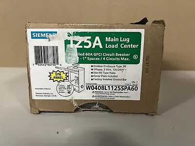 Buy Siemens W0408L1125SPA60 60 Amp Spa Panel, Grey - New Open Box • 93$