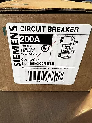 Buy Siemens 200 Amp 2-Pole Main Breaker Conversion Kit MBK200A • 69$
