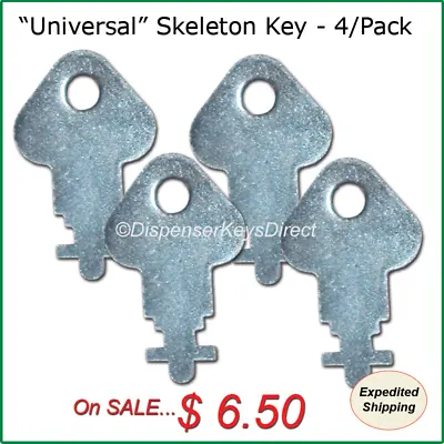 Buy Skeleton Dispenser Key For Paper Towel & Toilet Tissue Dispensers - (4/pk.) • 6.50$