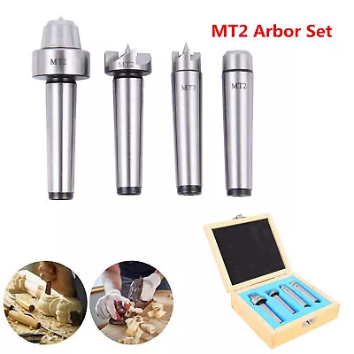 Buy 4x MT2 Wood Lathe Live Center Drive Spur Cup Kit Arbor Case Wooden Turning Tools • 28.11$