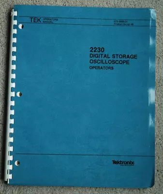 Buy Tektronix 2230 Original User Manual, Paper Manual Part # 070-4998-02 • 25.99$