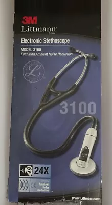 Buy Littman Model 3100 Electronic Stethoscope H3100BK2, Black, Never Used, Orig Box • 399$