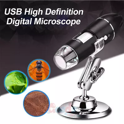 Buy 0X-1000X 8 LED Digital Microscope Camera Handheld USB Magnification Endoscope • 22.49$