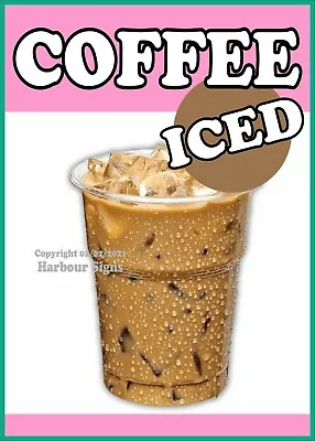 Buy Iced Coffee DECAL (Choose Your Size) Drinks Food Truck Concession Sticker • 12.99$