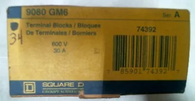 Buy Schneider Electric Square D 9080 Gm6 Terminal Blocks Ser.a (qty 34) -free Ship • 94.36$