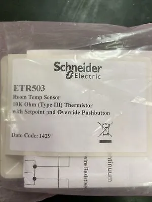 Buy SCHNEIDER ELECTRIC ETR503 , HVAC Sensor , Room Temp Sensor: 10K Ohm Type 3, NIB! • 14.99$