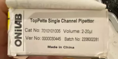 Buy ONiLAB Lab Micropipette, Adjustable Volume Single Channel Pipettors,0.1-2.5ul • 19.99$