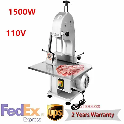 Buy 1500W Commercial Meat Bone Saw Machine Electric Frozen Meat Cutting Band Cutter • 381.91$