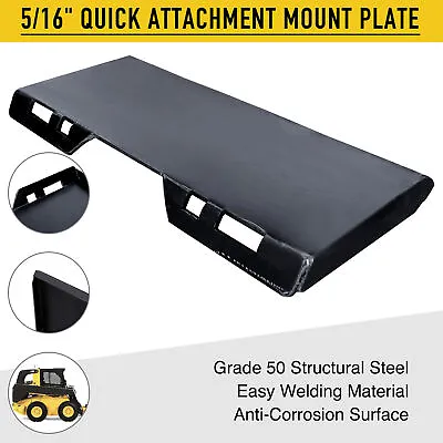 Buy PRENEEX 5/16 Quick Tach Attachment Mount Plate Trailer Adapter Loader Skid Steer • 60$