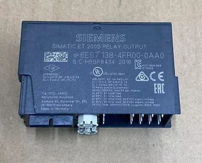 Buy Siemens Simatic Et 200s Relay Output Module 6es7138-4fr00-0aa0 • 59.95$
