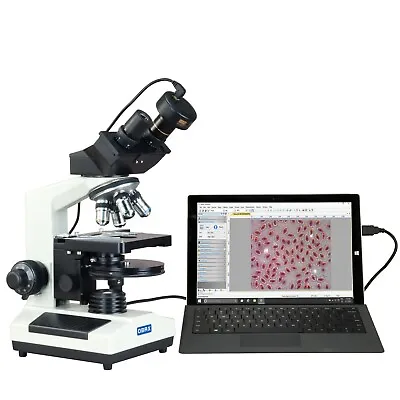 Buy Phase Contrast & Brightfield Lab Compound Clinical Microscope+5MP Digital Camera • 983.99$
