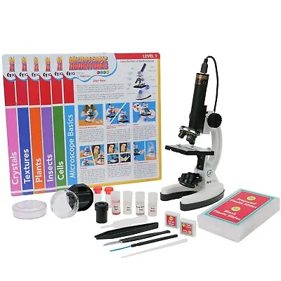 Buy IQCREW Amscope Kids 85+ Pc Microscope Kit + Camera + Software + Experiment Cards • 97.99$