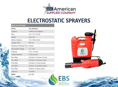 Buy Electrostatic Cordless Backpack Disinfectant Sprayer Sanitizer (10 Available) • 200$