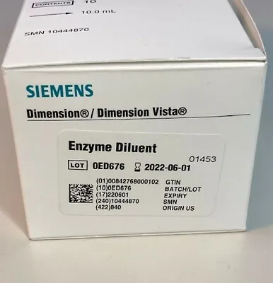 Buy Siemens Dade Dimension Vista Enzyme Diluent (10x10mL)  • 47$