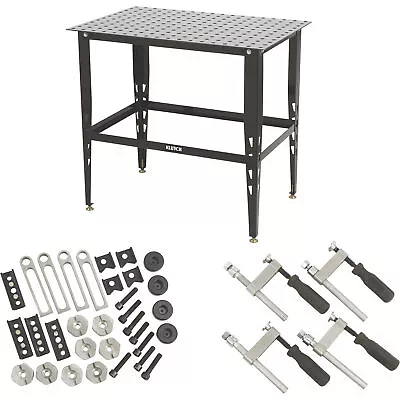 Buy Klutch Steel Welding Table With Tool Kit, 36in.L X 24in.W X 33 1/4in.H • 199.99$