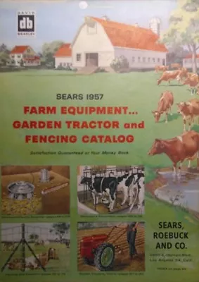 Buy Sears Db 1957 Suburban Farm Color Catalog Garden Tractor Tools Tiller Chainsaw • 110.46$
