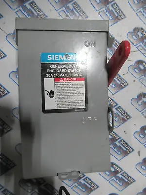 Buy SIEMENS GF221NRA, 30 Amp, 240 Volt, 1PH 3W, Fusible, NEMA 3R, Disconnect -NEW-S • 60$